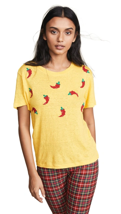 Shop Banner Day Chili Peppers Tee In Yellow