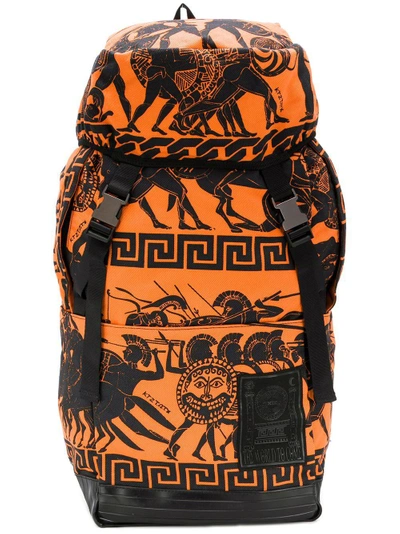 Shop Ktz Big War Print Backpack - Orange