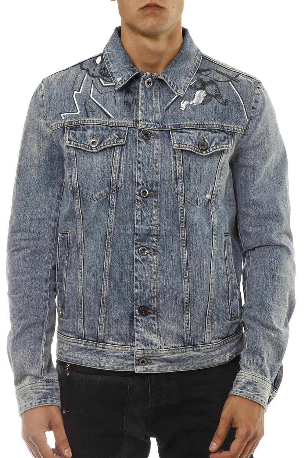 black and gold denim jacket