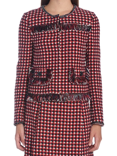 Shop Boutique Moschino Jacket In Red