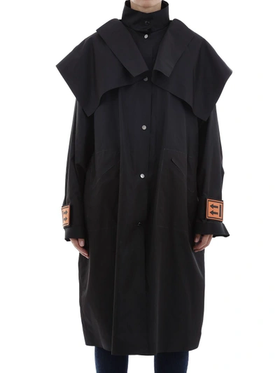 Shop Off-white Trench Coat In Black