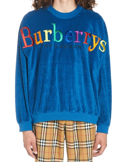 Shop Burberry 's' Sweatshirt In Blue