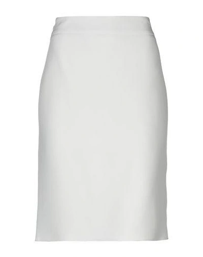 Shop Armani Collezioni Midi Skirts In Light Grey