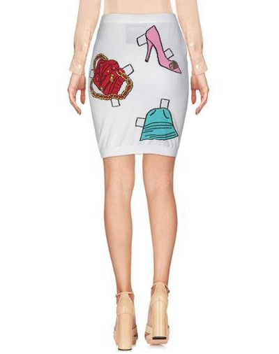 Shop Moschino Knee Length Skirt In White