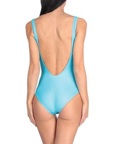 Shop Alberta Ferretti One-piece Swimsuits In Azure