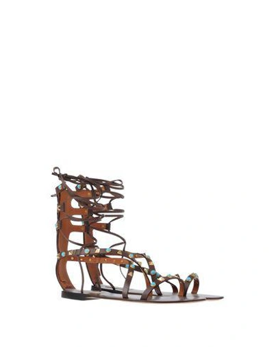 Shop Valentino Sandals In Cocoa