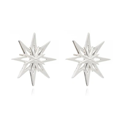 Shop Rachel Jackson London Rockstar Statement Stud Earrings Silver