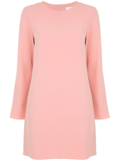 Shop Tibi Longsleeved Shift Dress In Pink