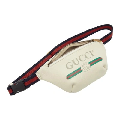 Shop Gucci White Small Logo Belt Bag In 8822 White