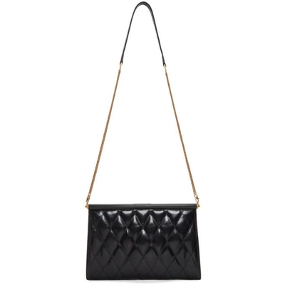 Shop Givenchy Black Quilted Medium Gem Bag In 001 Black