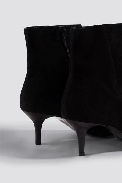 Shop Trendyol Hakaki Leather Boots - Black