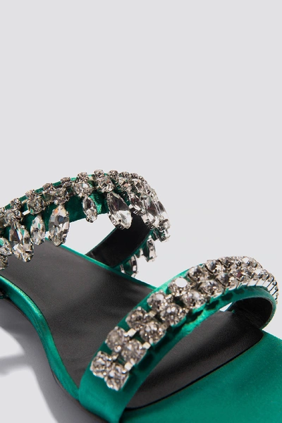 Shop Na-kd Embellished Slip-in Sandals Green