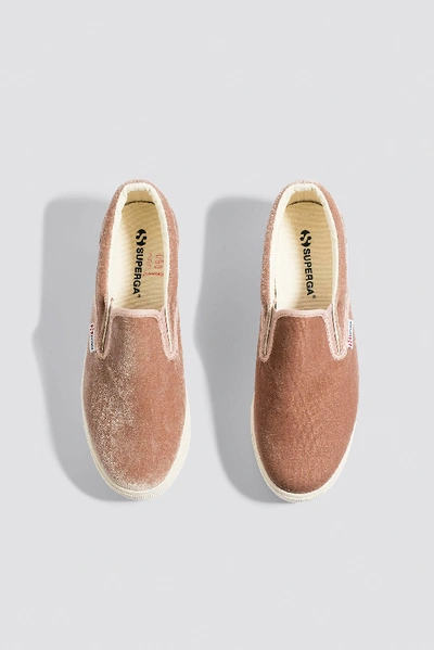 Shop Superga Velvetw 2314 Pink In Pink Blush