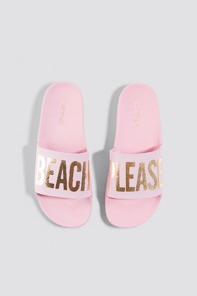 Shop The White Brand Beach Slippers - Pink