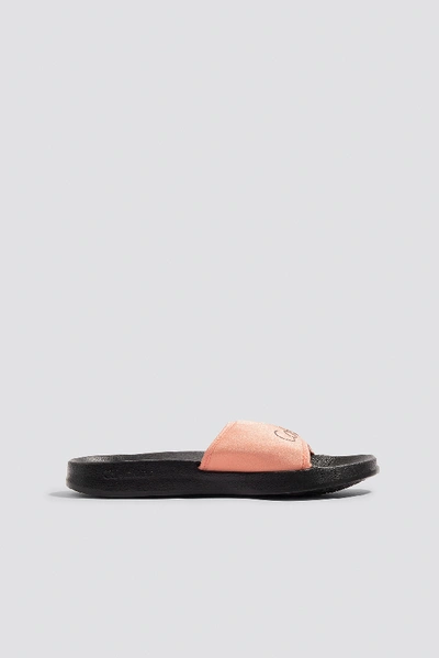 Shop Calvin Klein Slide Black In Soft Pink