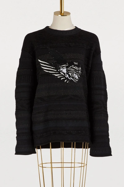 Shop Givenchy Crew Neck Sweater In Black