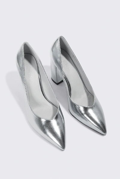 Shop Na-kd Rounded Heel Pumps Silver