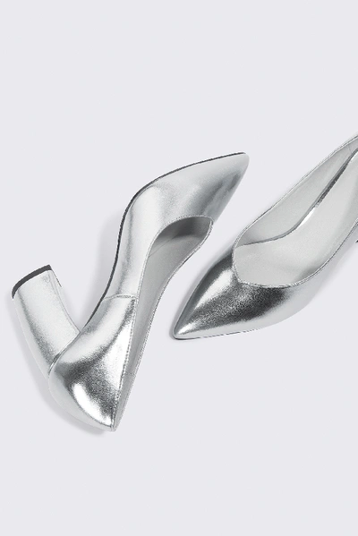 Shop Na-kd Rounded Heel Pumps Silver