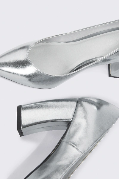 Shop Na-kd Rounded Heel Pumps Silver