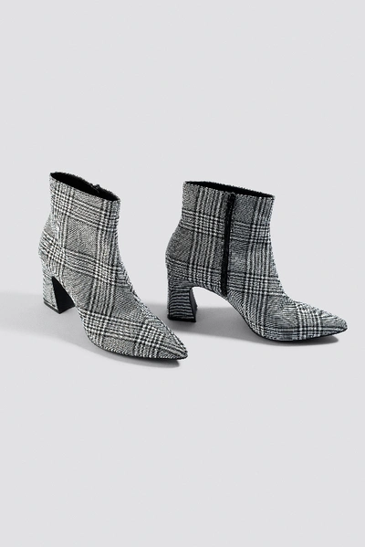 Shop Na-kd Checked Ankle Boots Grey