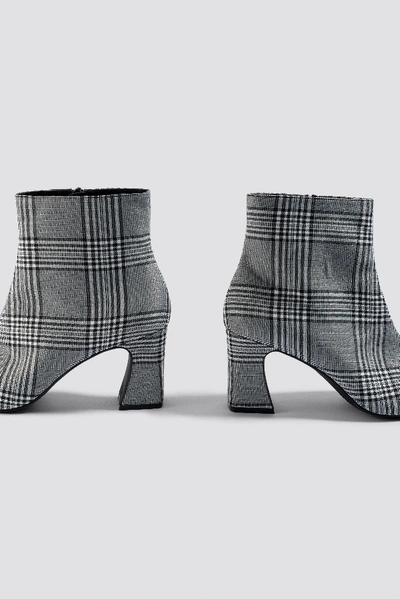 Shop Na-kd Checked Ankle Boots Grey