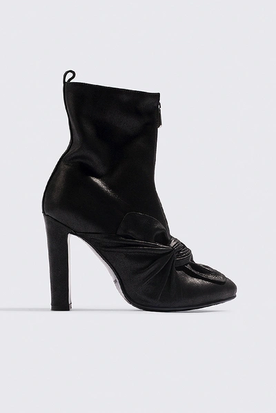 Shop Lavish Alice Leather Ankle Boots - Black