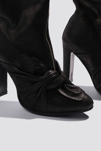 Shop Lavish Alice Leather Ankle Boots - Black