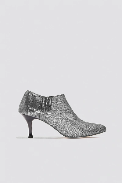 Shop Trendyol Metallic Ankle Boot - Silver