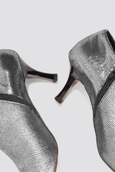 Shop Trendyol Metallic Ankle Boot - Silver