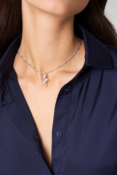 Shop Tranloev Rose Necklace - Silver