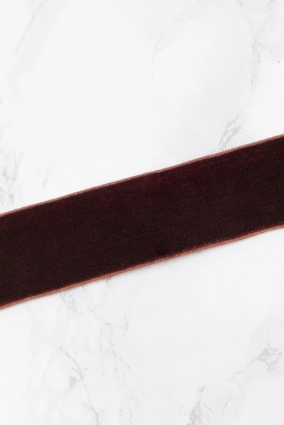 Shop Tranloev Velvet Choker Brown In Burned