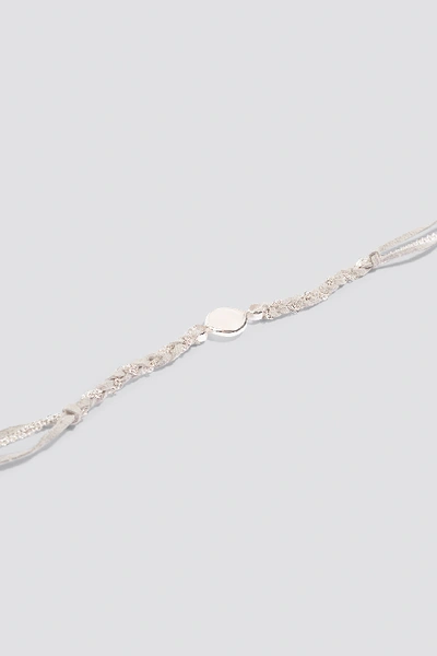 Shop Tranloev Twined Suede And Chain Choker - Silver