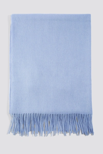 Shop Na-kd Wool Blend Scarf - Blue In Light Blue