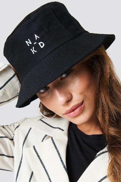 Shop Na-kd Logo Bucket Hat Black