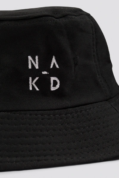 Shop Na-kd Logo Bucket Hat Black