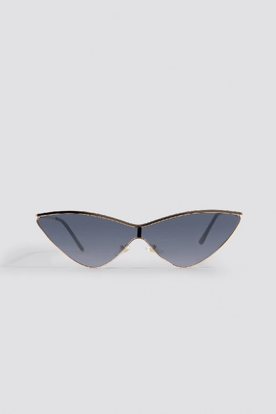 Shop Na-kd Metal Cateye Sunglasses - Black In Black/gold