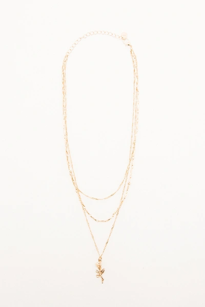 Shop Tranloev Layered Rose Necklace Gold
