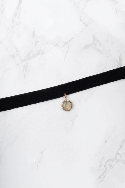 Shop Tranloev Small Stone Velvet Choker - Black