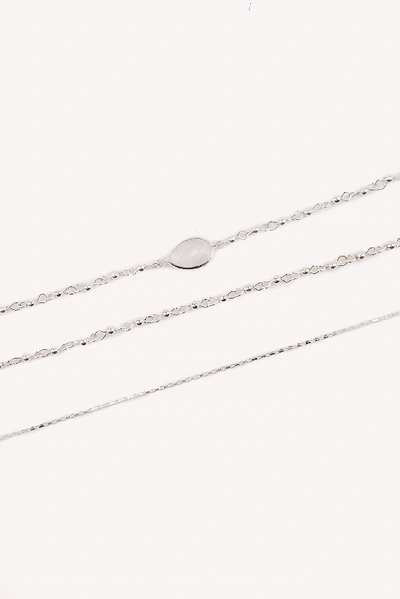 Shop Tranloev Chain Layered Stone Choker - Silver