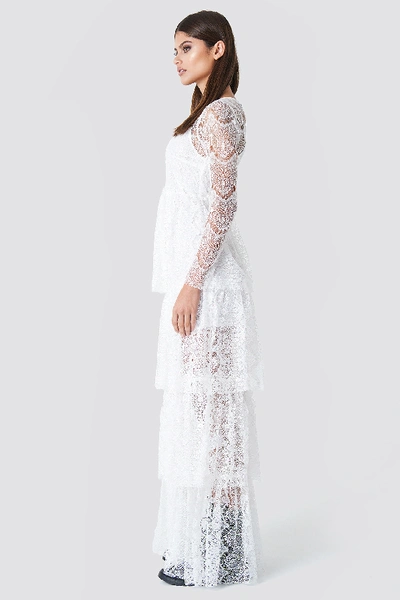 Shop Sahara Ray X Na-kd Long Sleeve Lace Dress - White