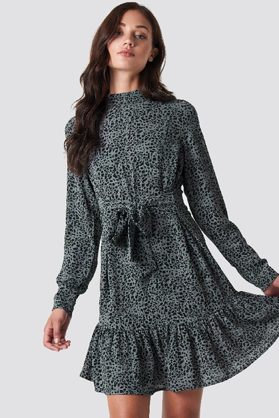 Shop Rut & Circle Leo Print Dress - Grey