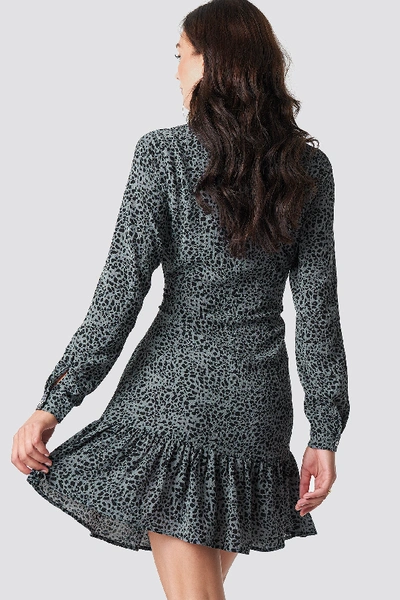 Shop Rut & Circle Leo Print Dress - Grey