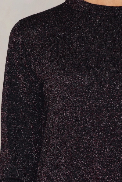 Shop Samsoe & Samsoe Maddie Sweater - Purple In Pink Glitter