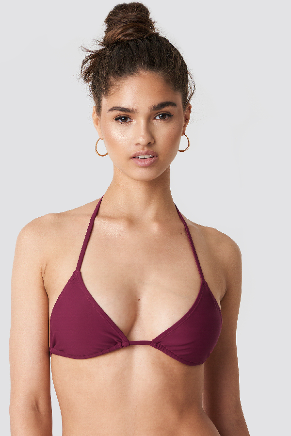 maroon triangle bikini