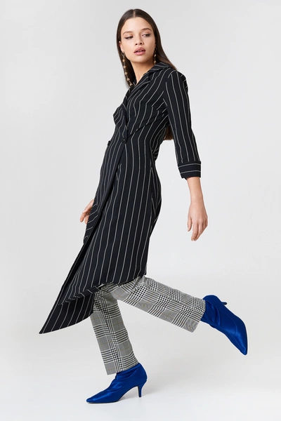 Shop Trendyol Stripe Asymmetrical Dress - Black