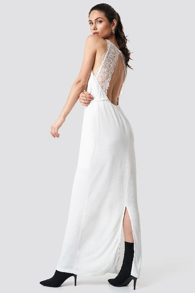 Shop Samsoe & Samsoe Willow Dress Long - White In Clear Cream