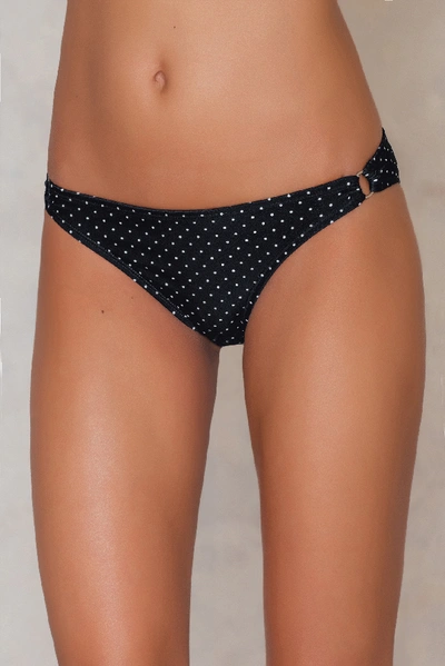 Shop Na-kd Metal Ring Bikini Pantie Black In Black/white Spots