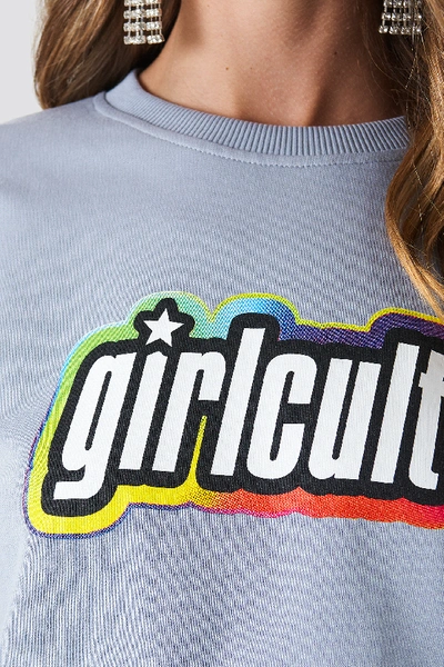 Shop Galore X Na-kd Girl Cult Sweatshirt Grey In Foggy