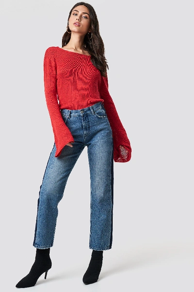 Shop Rut & Circle Vanessa Back V-neck Knit - Red