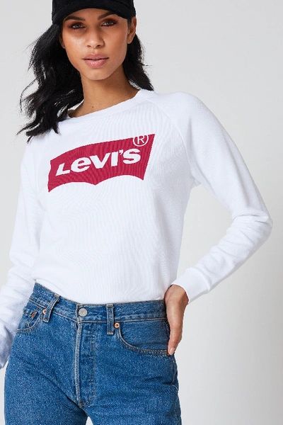Shop Levi's Relaxed Graphic Crew Sweatshirt White